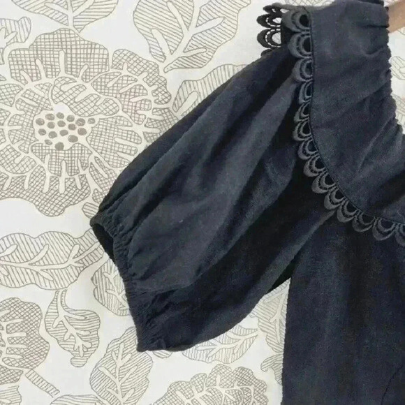 NWT Express Off Shoulder short sleeve Ruffle Crop Top L - Picture 2 of 7